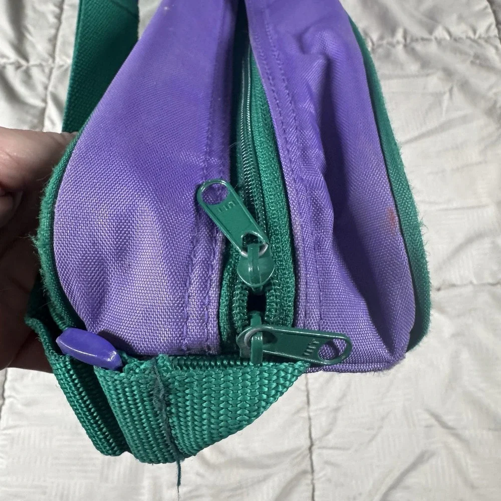 Balle De Match Racquet Bag Zip Case W Strap Nylon Vintage Tennis 90s Colorful
